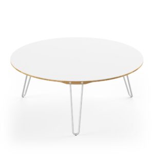 Naver, AK 1851, Sofabord, Rundt - Hvid Corian top