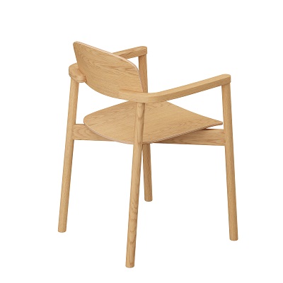 Skovby SM842 - Spisebordsstole med armlæn - Fineret ryg/sæde. Massive ben - Billede 2