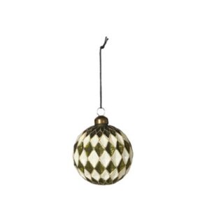 Julekugle - Harlekin - Grøn
