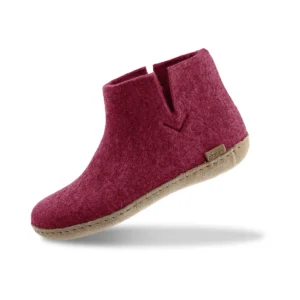 Glerups støvle med skindsål - cranberry