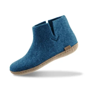 Glerups støvle med skindsål - petrol